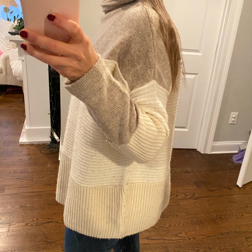 French Connection Color Block Turtleneck Sweater - image 3